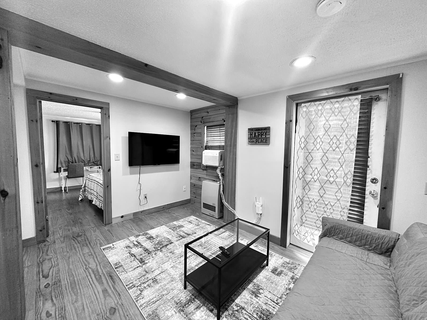 Renovated Campton residential unit with living area and bedroom